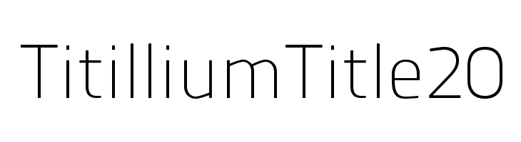 TitilliumTitle20 Font