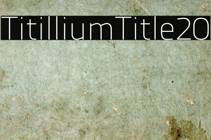 TitilliumTitle20 Example 1