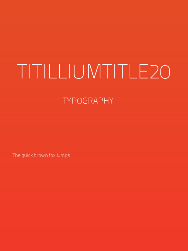 TitilliumTitle20 Poster