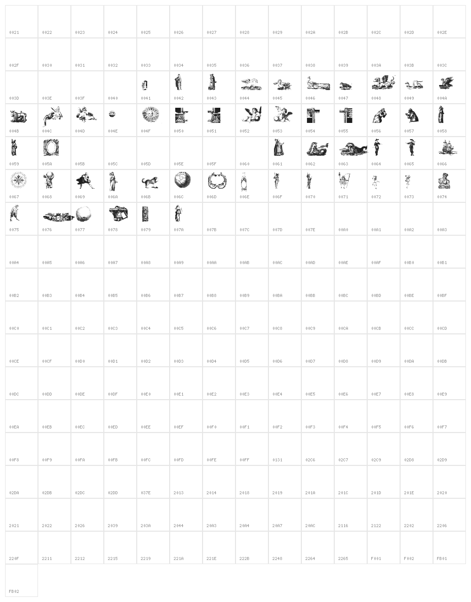 Title page 1600 Character Map