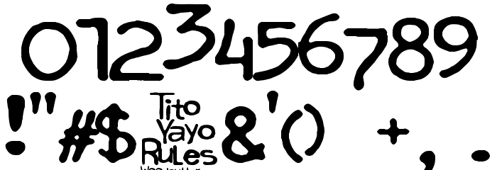 Tito Yayo Rules Font OTHER CHARS