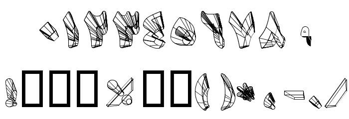 Titr 3D Font OTHER CHARS