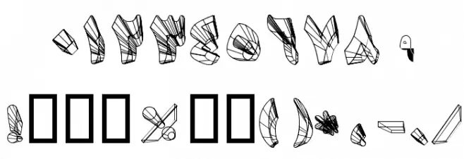 Titr 3D Font OTHER CHARS