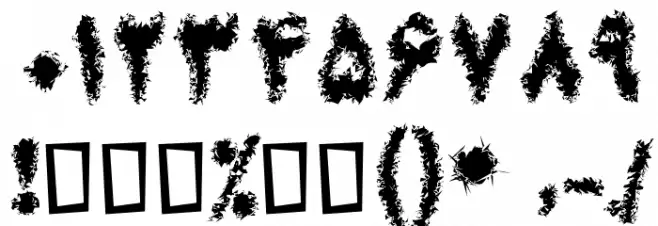 Titr Particle Font OTHER CHARS