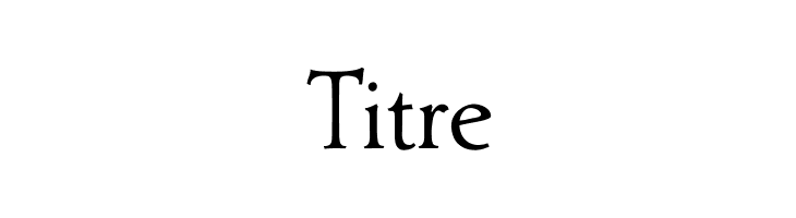 Titre Font