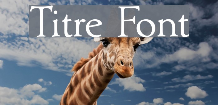Titre Font examples
