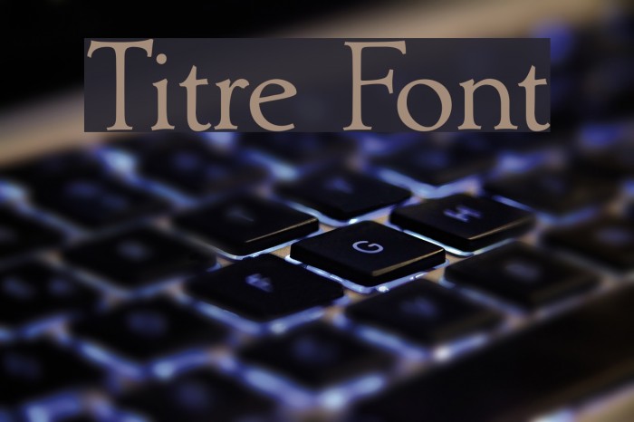 Titre Font examples