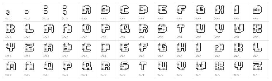 Tivoli Character Map
