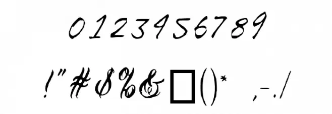 Tiza Script Medium Font OTHER CHARS