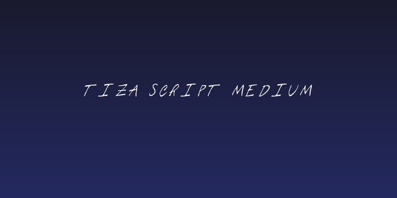Tiza Script Medium Social Header