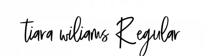 tiara wiliams Regular  フリーフォントのダウンロード