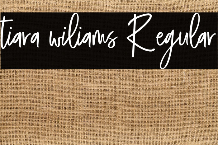 tiara wiliams Regular Example 1