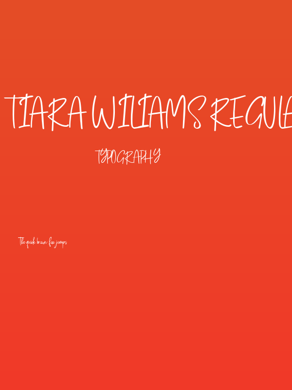 tiara wiliams Regular Poster
