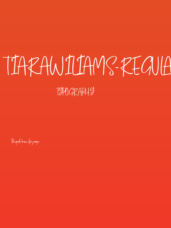 tiarawiliams-Regular Poster