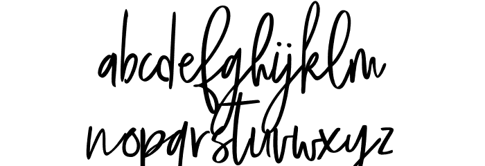 tiarawiliams-Regular Font LOWERCASE