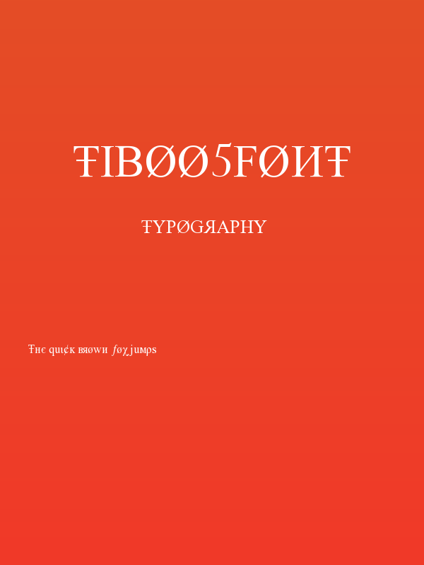 tiboo5font Poster