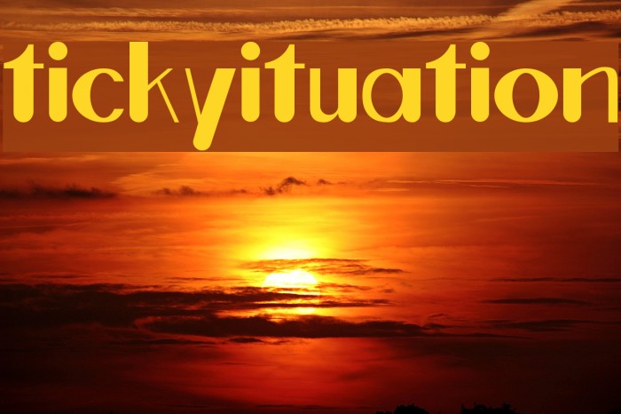 ticky ituation Font examples