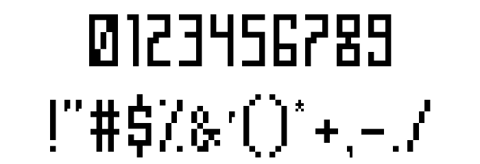 tight pixel Regular Font OTHER CHARS