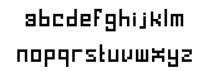 tight pixel Regular Font LOWERCASE