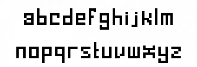 tight pixel Regular Font Litere mici