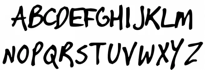 timtastic! hand Font UPPERCASE