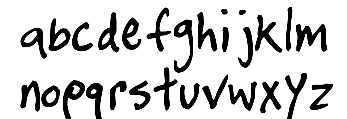 timtastic! hand Font LOWERCASE