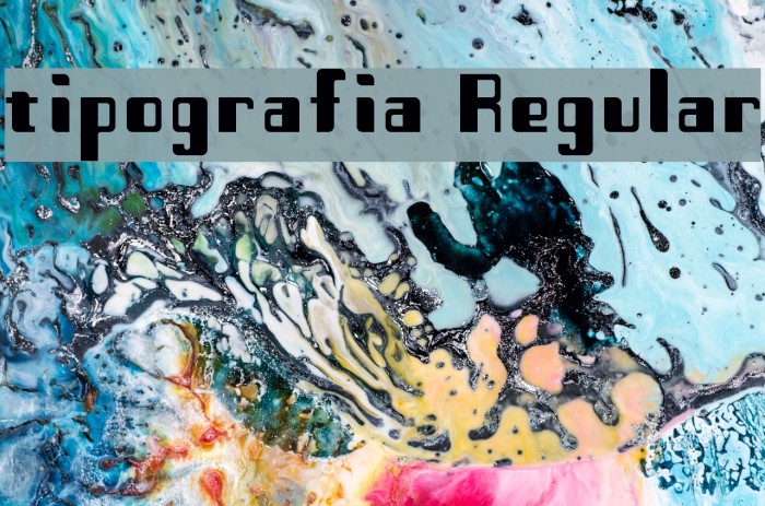 tipografia Regular Font examples