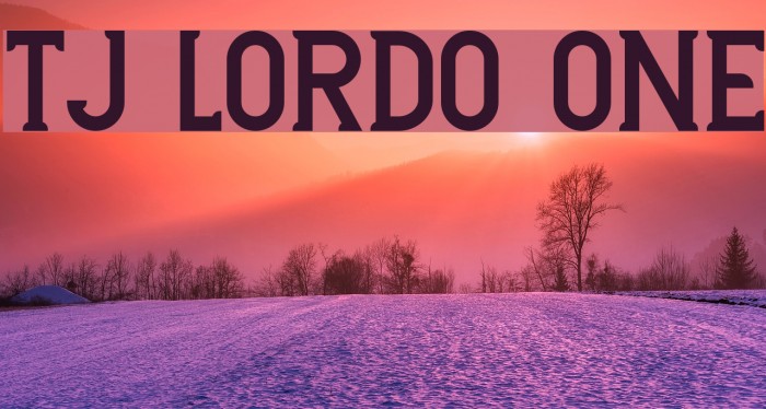 TJ Lordo One Font examples