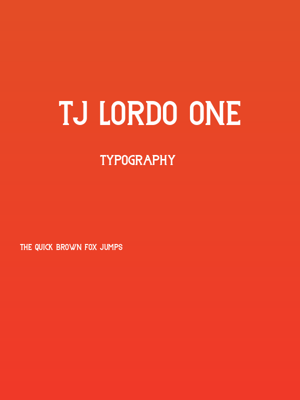 TJ Lordo One Poster
