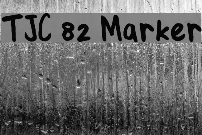 TJC 82 Marker Font examples