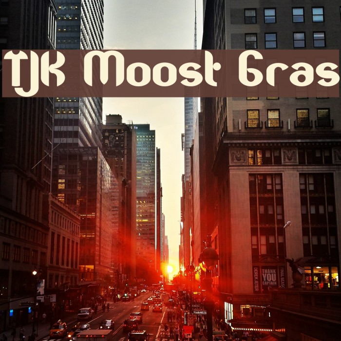 TJK Moost Gras Font examples
