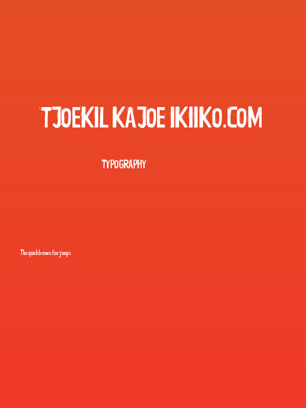 TJOEKIL KAJOE ikiiko.com Poster