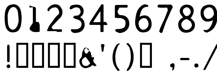 Tjackluder フォント その他の文字