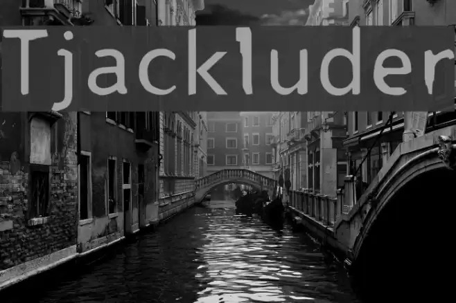 Tjackluder Шрифта examples