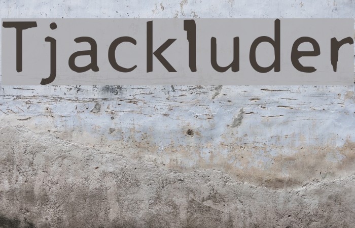 Tjackluder フォント examples