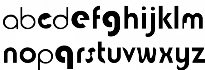 tjockebo Schriftart Kleinbuchstaben