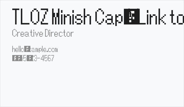 TLOZ Minish Cap/A Link to the Past/Four Sword Regular Business Card