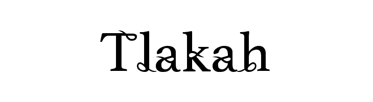 Tlakah Шрифта