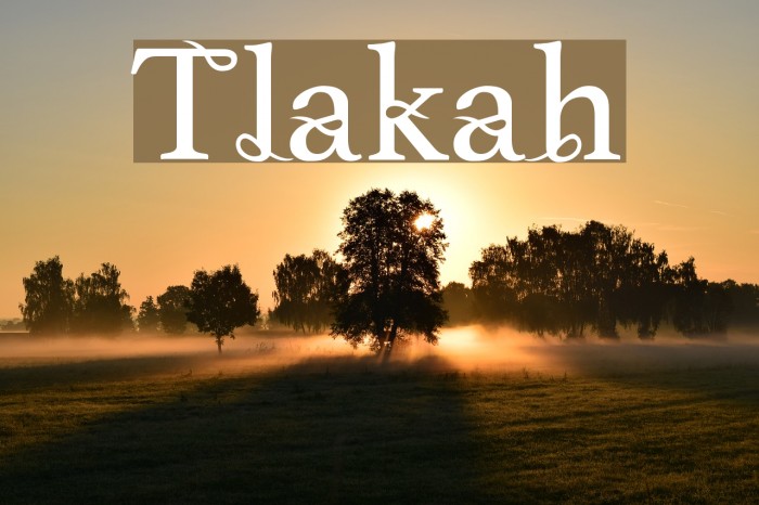 Tlakah Font examples