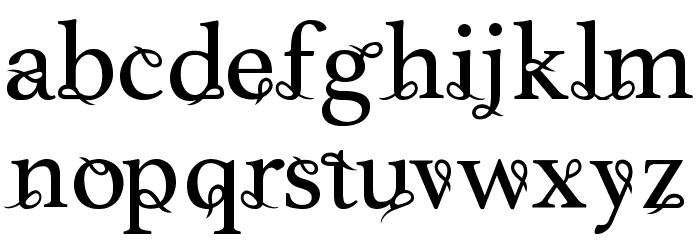 Tlakah Font LOWERCASE