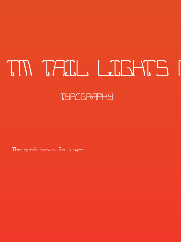 TM Tail Lights Normal Poster