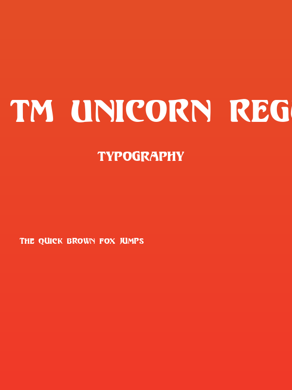 TM Unicorn Regular Poster