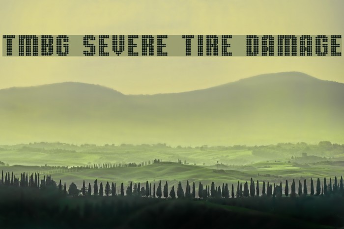 TMBG Severe Tire Damage Шрифта examples