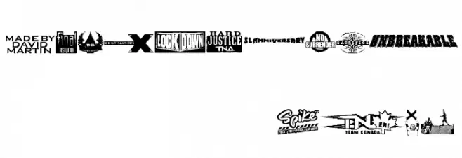 TNA Bound for Glory Font OTHER CHARS