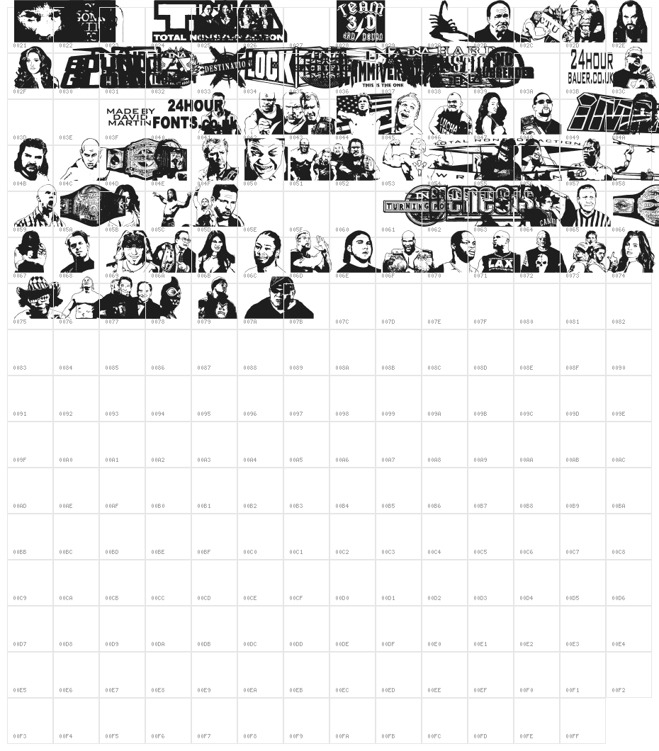 TNA Lockdown Character Map