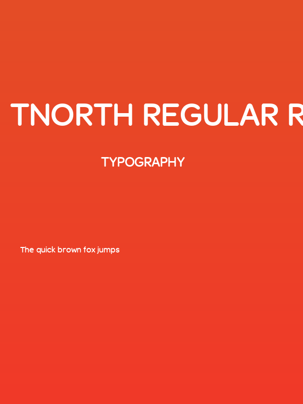 TNorth Regular Regular Poster
