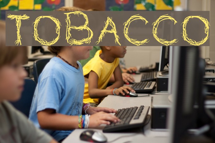 TOBACCO Font examples