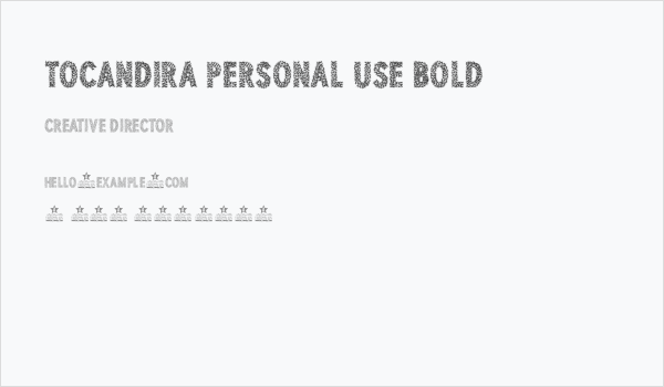 TOCANDIRA PERSONAL USE Bold Business Card