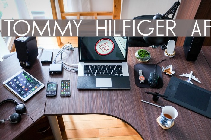 TOMMY HILFIGER AF Font examples