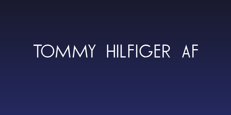 TOMMY HILFIGER AF Social Header